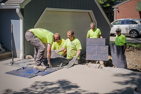 Private Residence - Stamped Concrete Walkway - June 2015