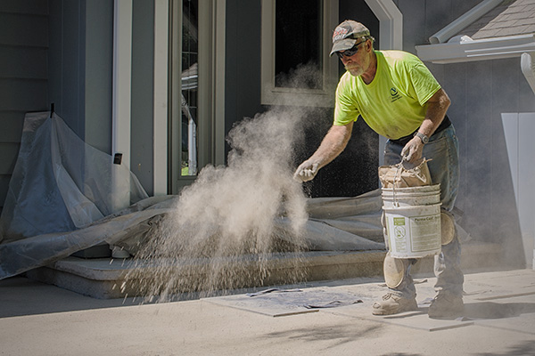 Private Residence - Stamped Concrete Walkway - June 2015